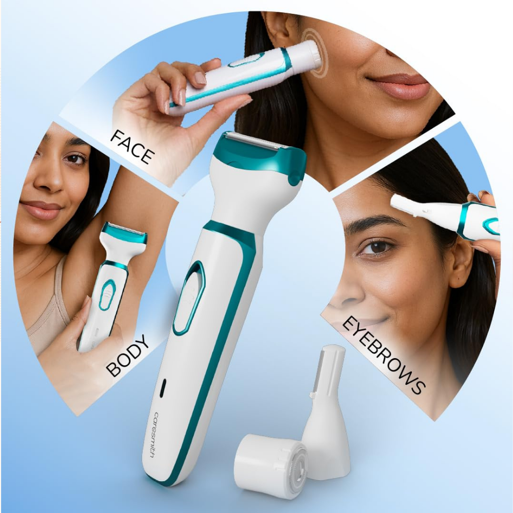 Caresmith Bloom 4 in 1 Face & Body Hair Trimmer for Women