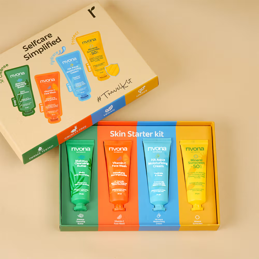 Rivona Naturals Travel Gift Box Glow Essentials-Valentine Gift Sets