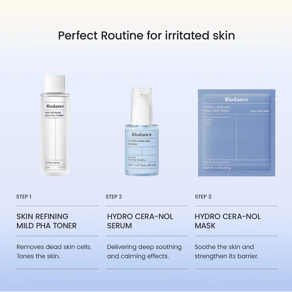Biodance Hydro Cera-nol Real Deep Mask, Korean Hydrogel Mask Hydrates & Soothes Dry Skin - Pack of 4