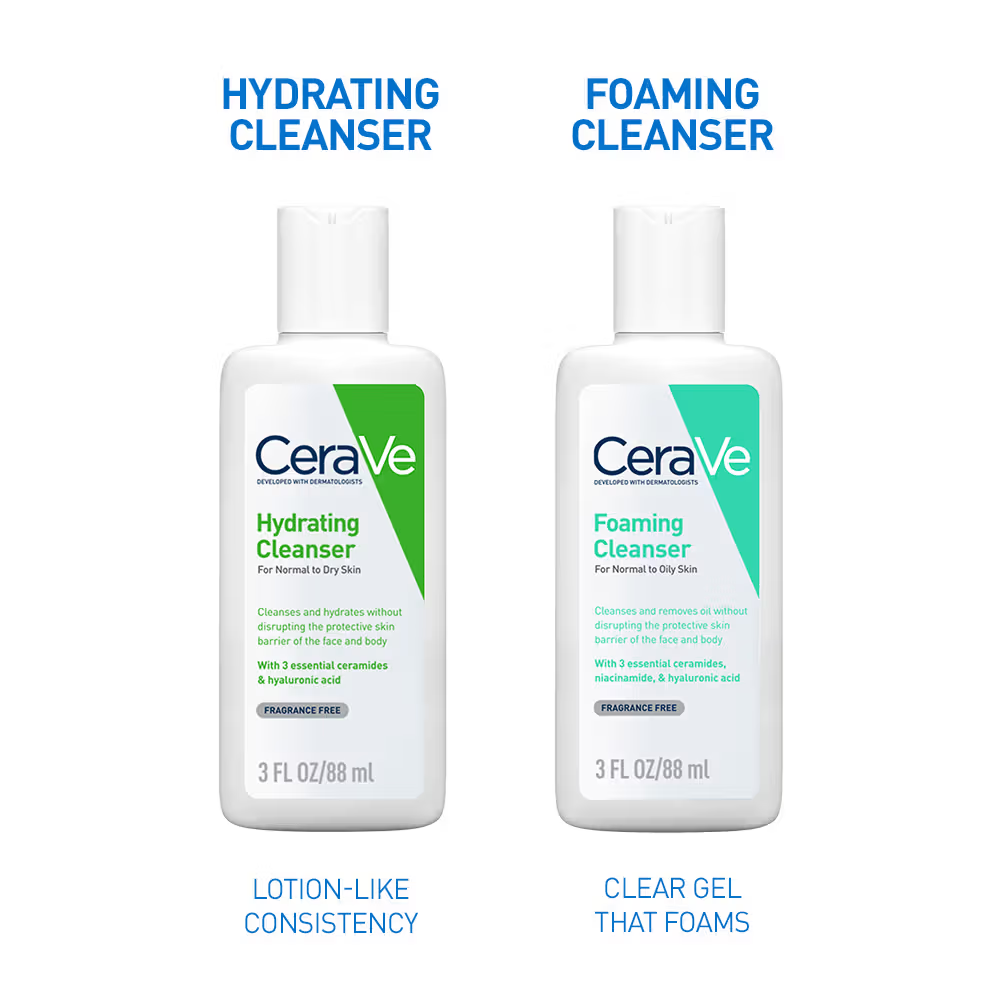 CeraVe Hydrating Cleanser Non-Foaming Face Wash for Dry Skin with Ceramides & Hyaluronic Acid