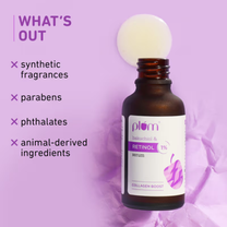 Plum 1% Retinol Face Serum With Bakuchiol- Boosts Collagen- Reduces Fine Lines & Wrinkles