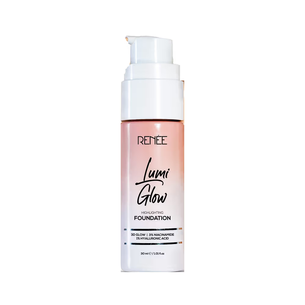 RENEE Lumi Glow Highlighting Liquid Foundation, Buildable Coverage with Dewy Finish