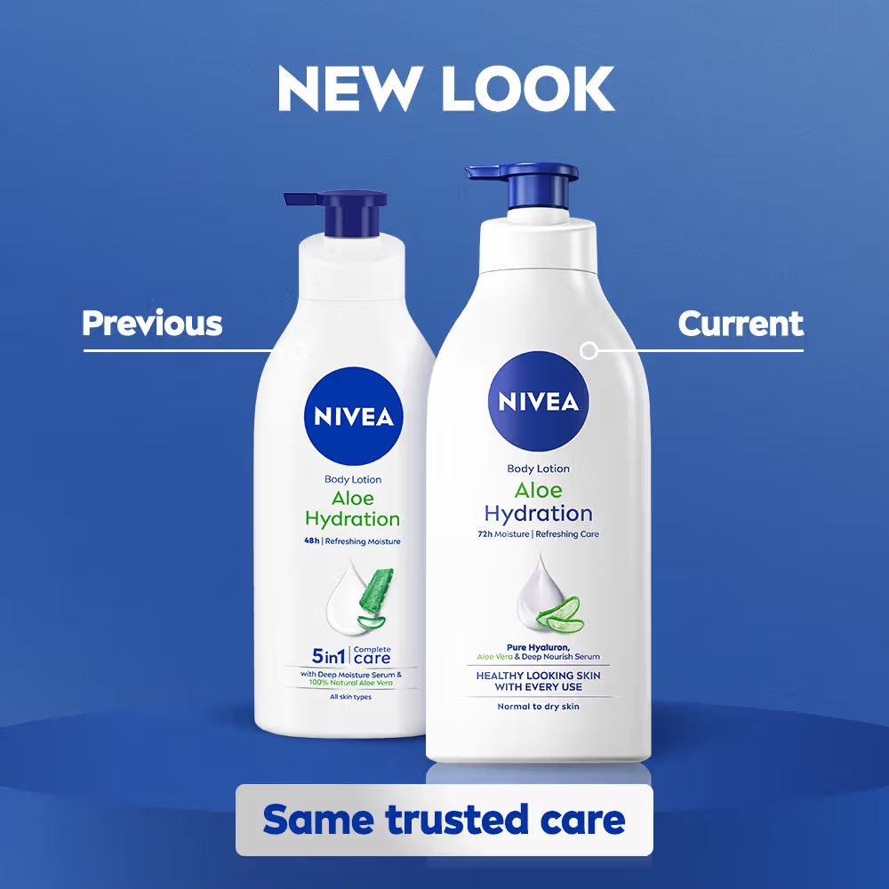 Nivea 100% Natural Aloevera Body lotion- 5 in 1 COMPLETE CARE for 48H Refreshing moisturization