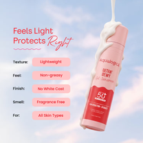 Aqualogica Detan+ Dewy Lightweight Sunscreen Gel SPF 50+ PA++++ for Normal & Dry Skin