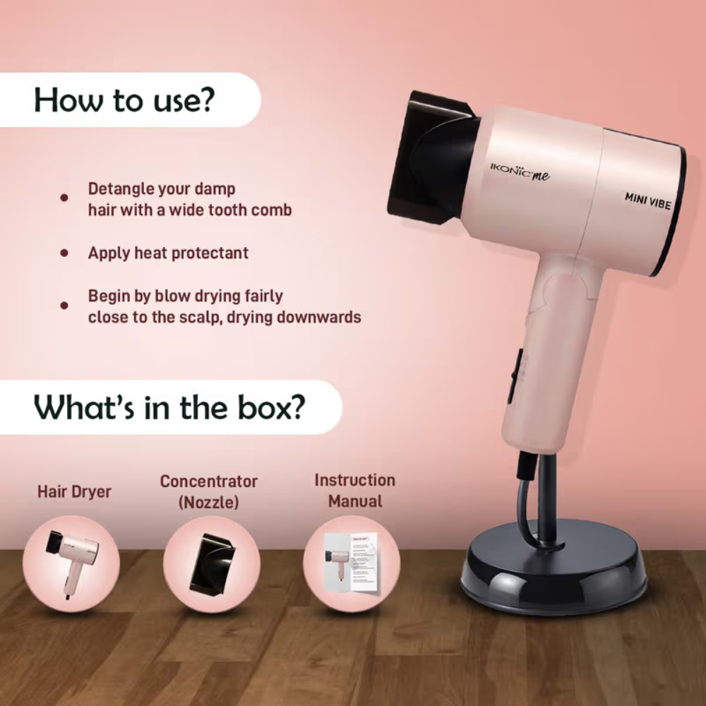 Ikonic Me Mini Vibe Hair Dryer