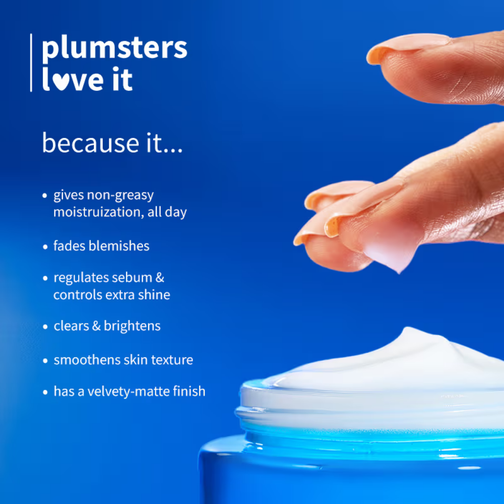 Plum 2% Niacinamide & Rice Water Moisturiser - Lightweight Gel Cream For Oil-Free Hydration