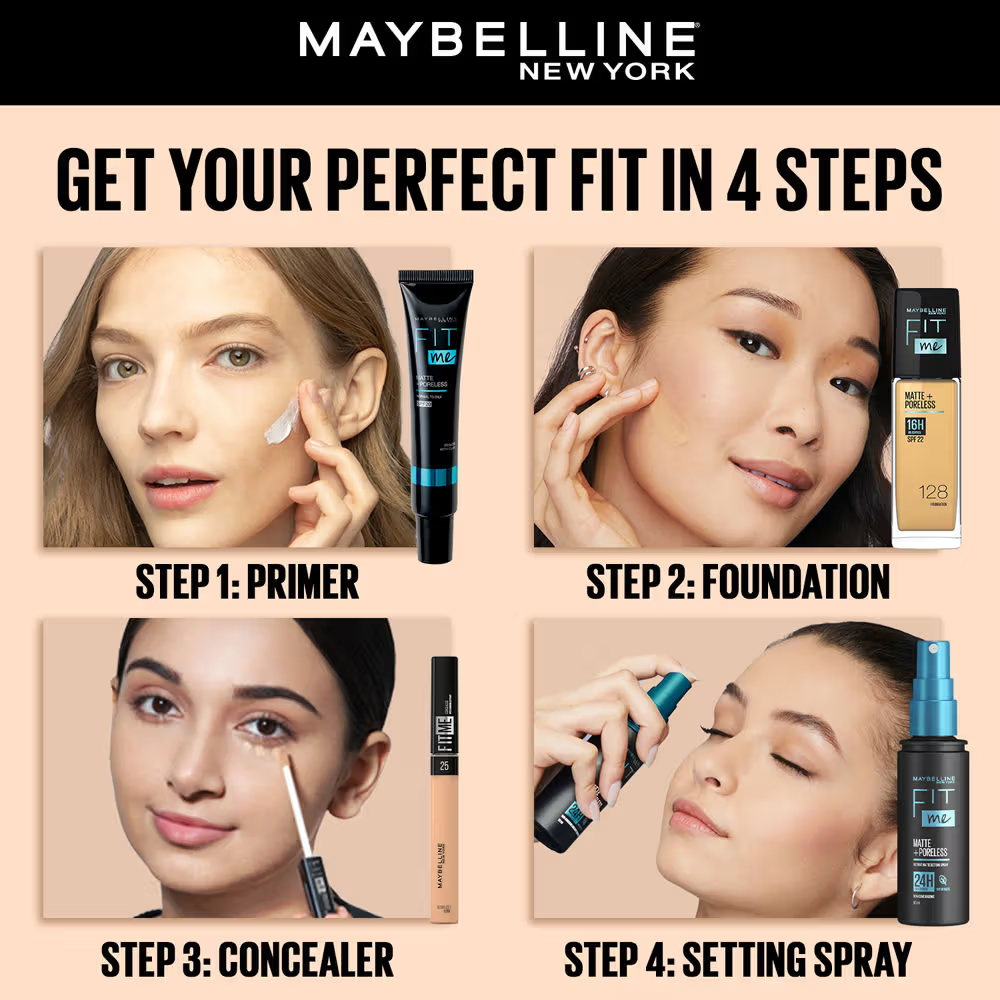 Maybelline New York Fit Me Concealer, Oil-free Liquid Concealer for Oily and Dry Skin