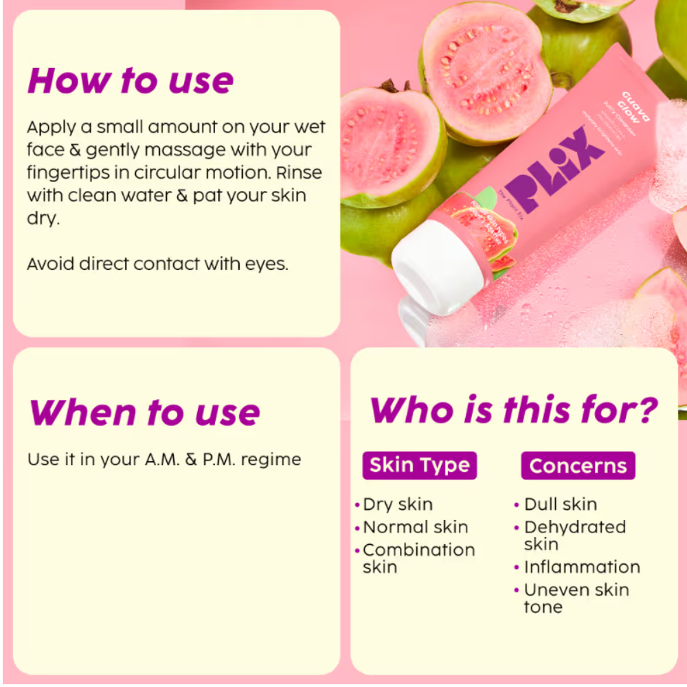 Plix Guava 10% Vitamin C Face Serum & Face Wash Combo