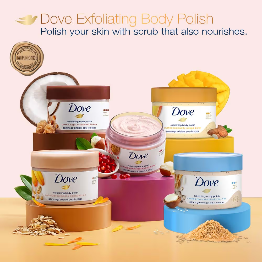 Dove Exfoliating Body Polish - Pomegranate Seeds And Shea Butter