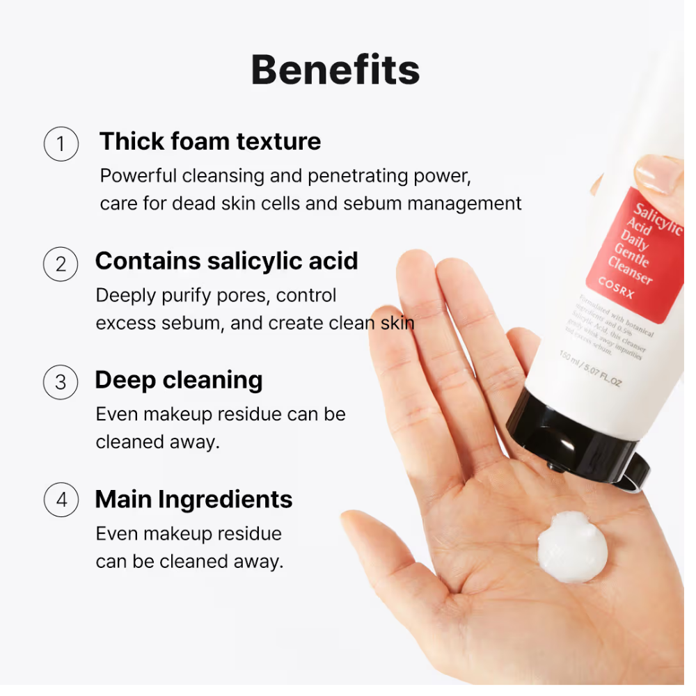 COSRX Salicylic Acid Daily Gentle Cleanser
