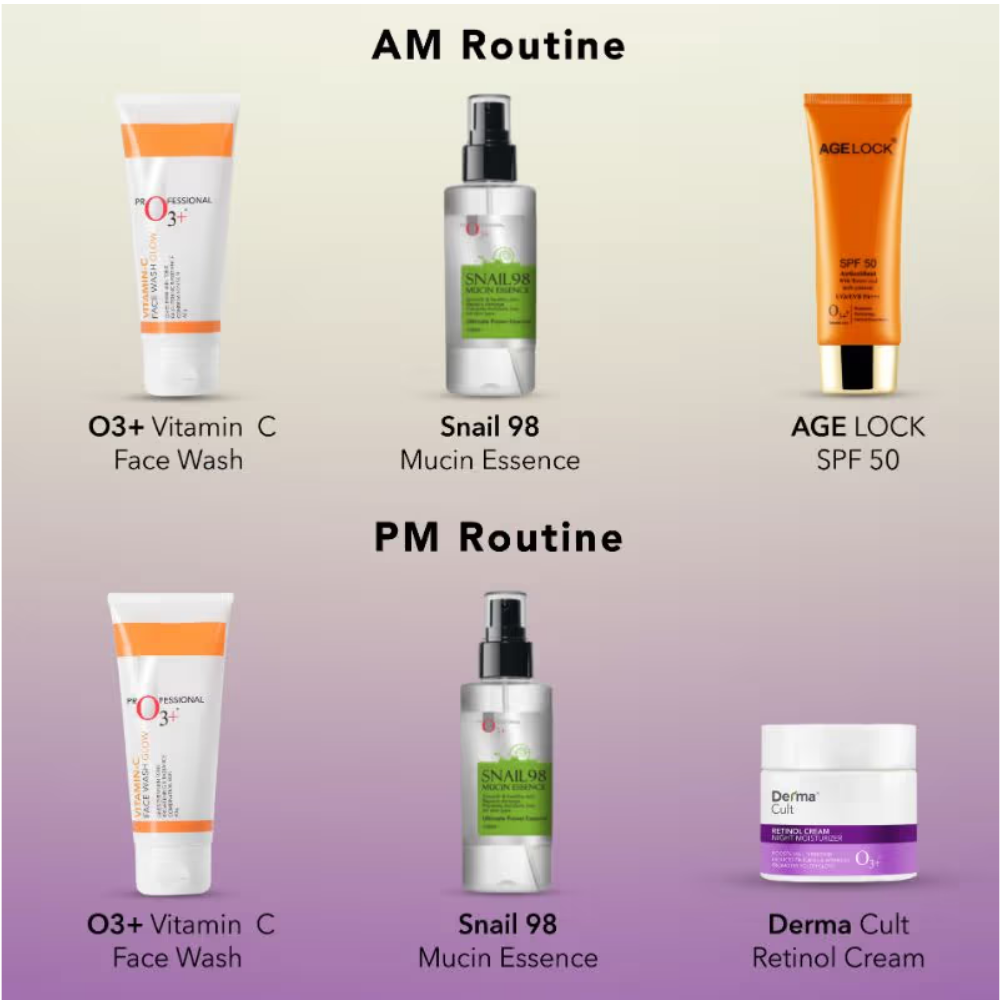 O3+ Snail 98 Mucin Serum With Niacinamide For Deep Hydration, Smooth & Moisturised Skin