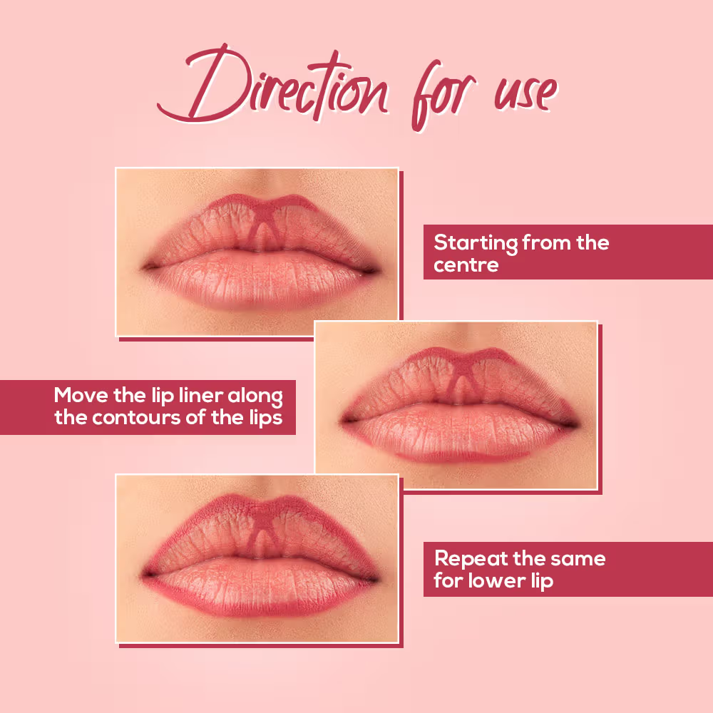 RENEE Ultra Define Matte Lip Liner, Long Lasting, Smudge Proof, Full Coverage, High Pigment