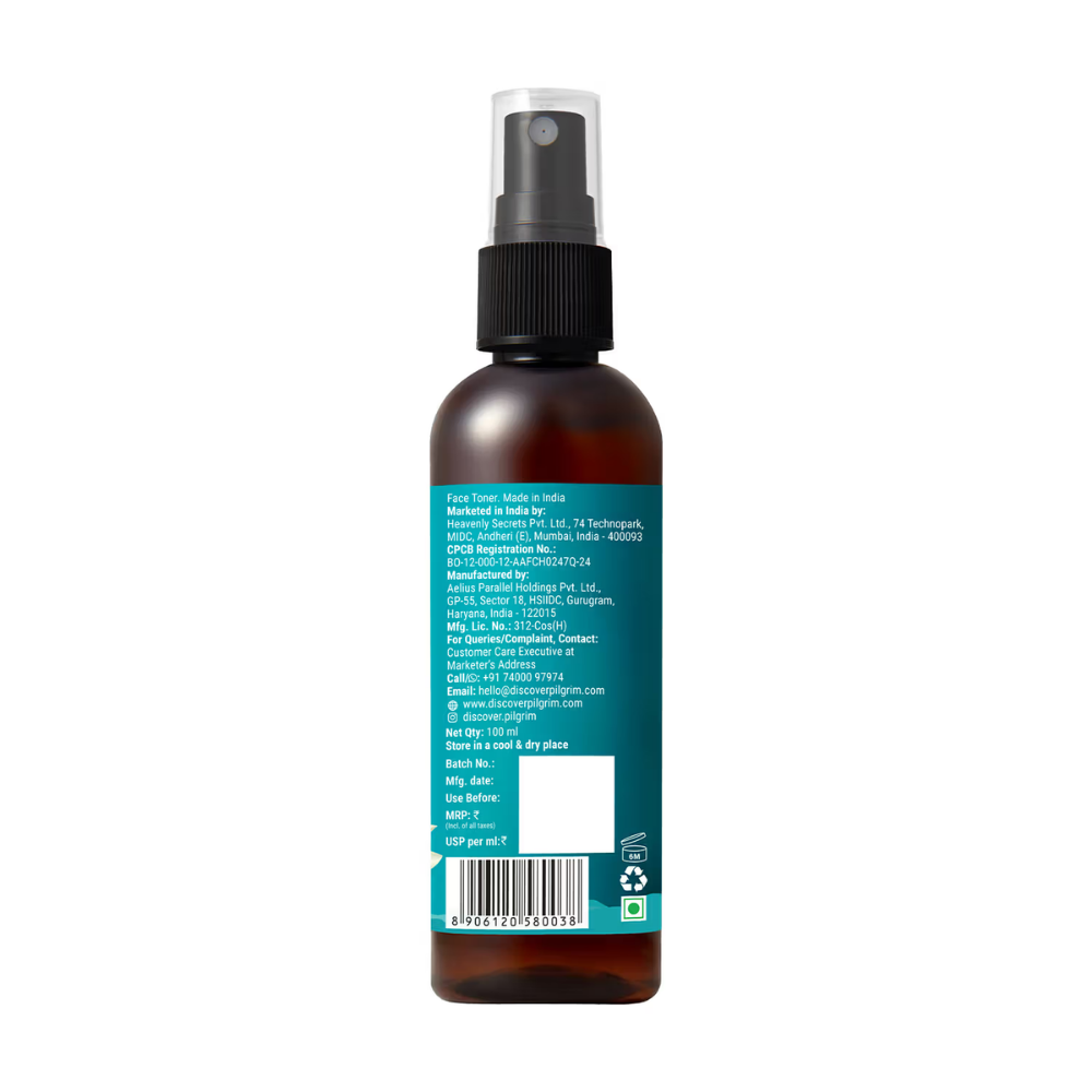 Pilgrim White Lotus Face Mist & Toner With Camellia & Witch Hazel - Refreshes & Tightens Pores