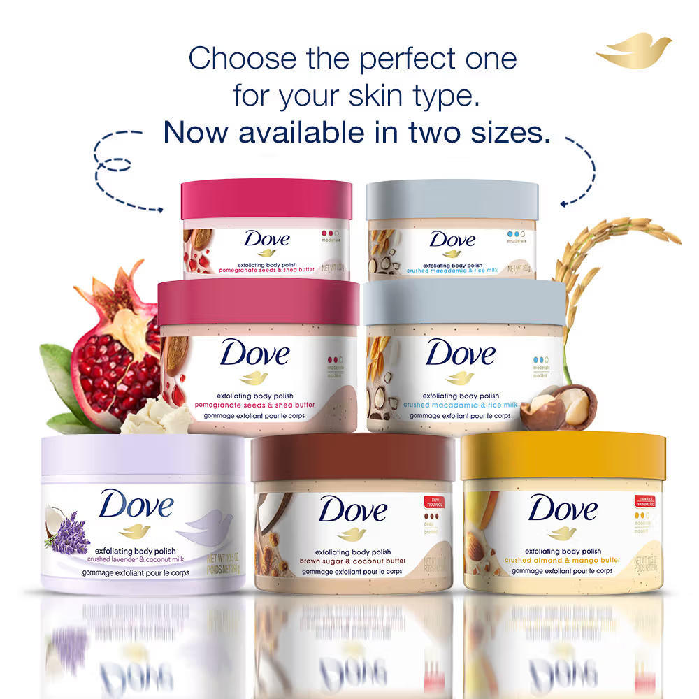 Dove Exfoliating Body Polish - Crushed Macadamia And Rice Milk