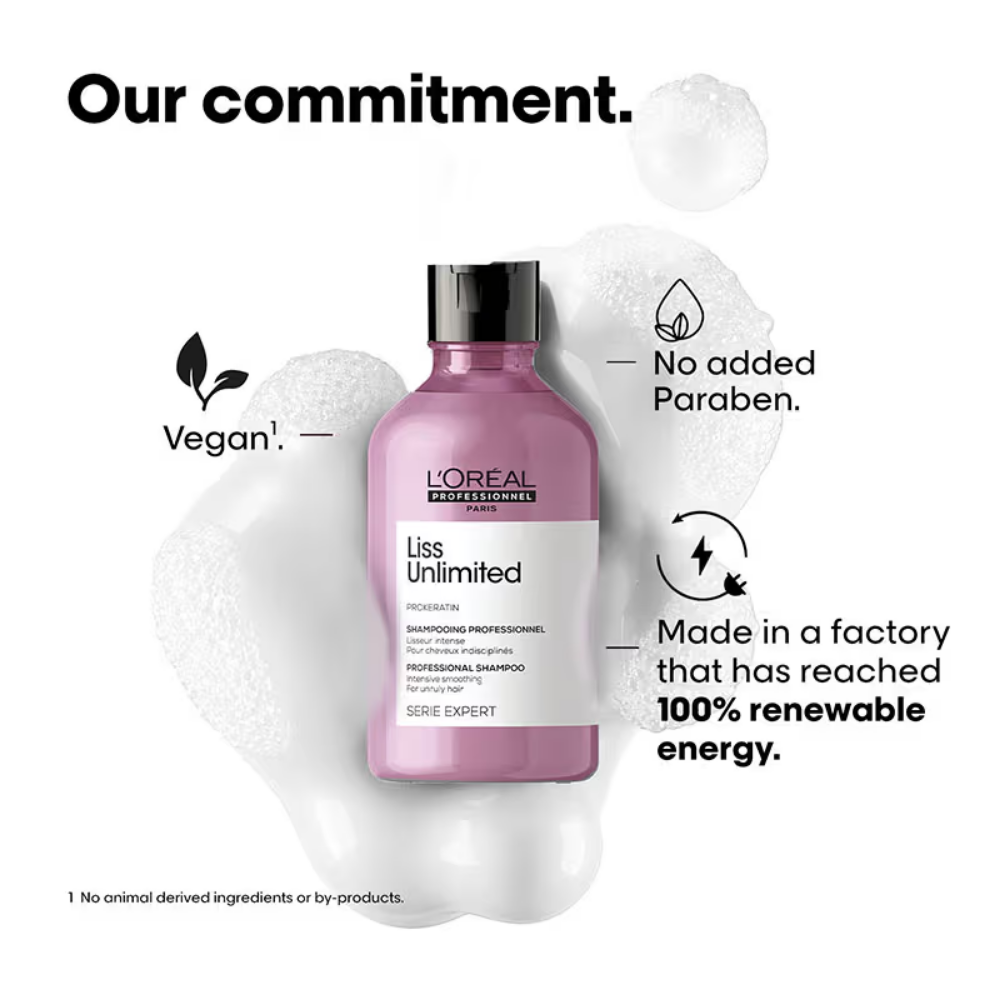 L'Oréal Professionnel Liss Unlimited Shampoo, Upto 96 hours of frizz control, With Pro-Keratin