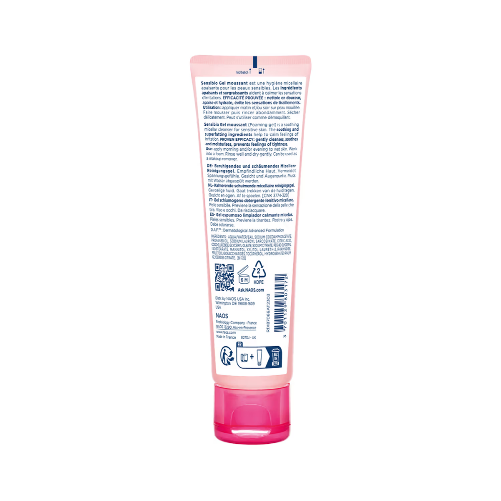 Bioderma Sensibio Gel Moussant SLS Free Cleanser With Vitamin E-24h Hydration-Micellar Gel