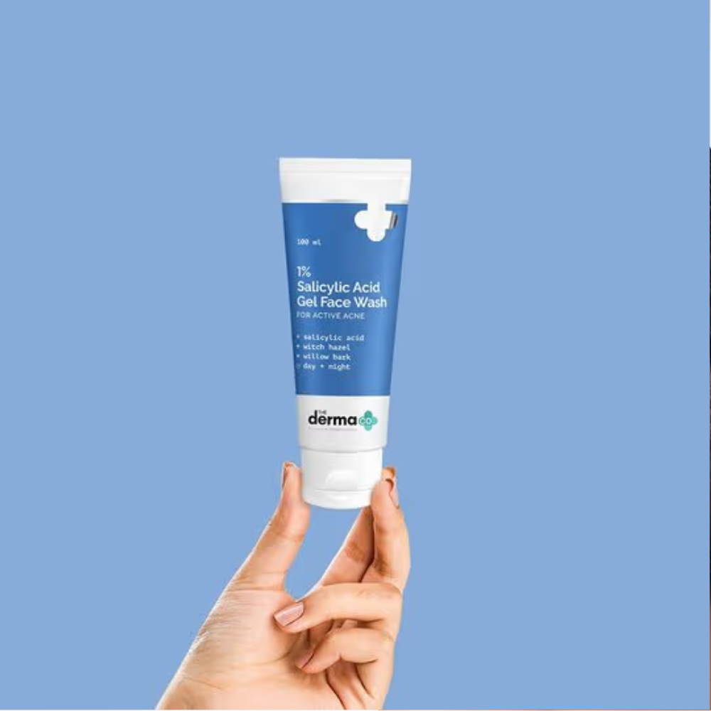 The Derma Co 1% Salicylic Acid Face Wash for Active Acne with Salicylic Acid & Witch Hazel