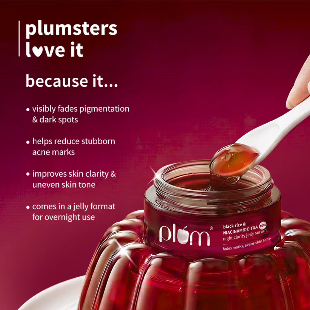 Plum Black Rice & Niacinamide-TXA 10% Night Clarity Jelly Serum