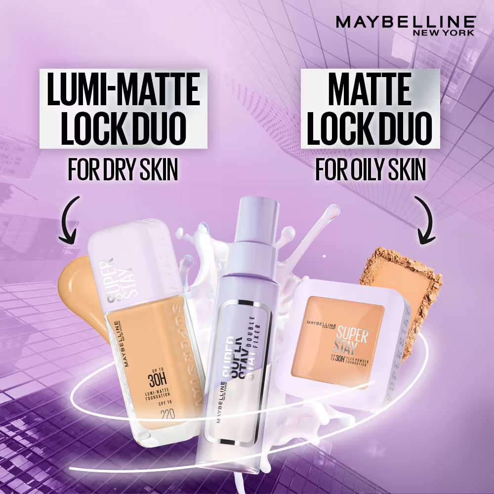 Maybelline New York Superstay Double Fixer, Double Fixing Polymers For 2X Longwear + 24H Hydration