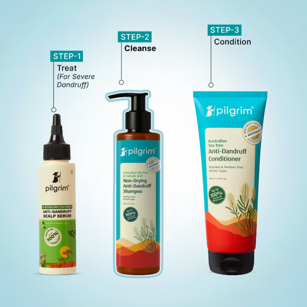 Pilgrim Australian Tea Tree Non-Drying Anti-Dandruff Shampoo For Prevents Dandruff Recurrence