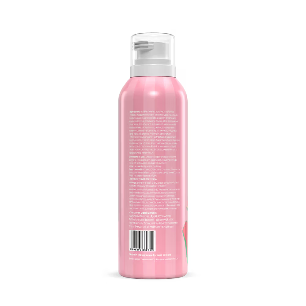 Plix Guava Mousse Body Wash For Glowy & Hydrated Skin