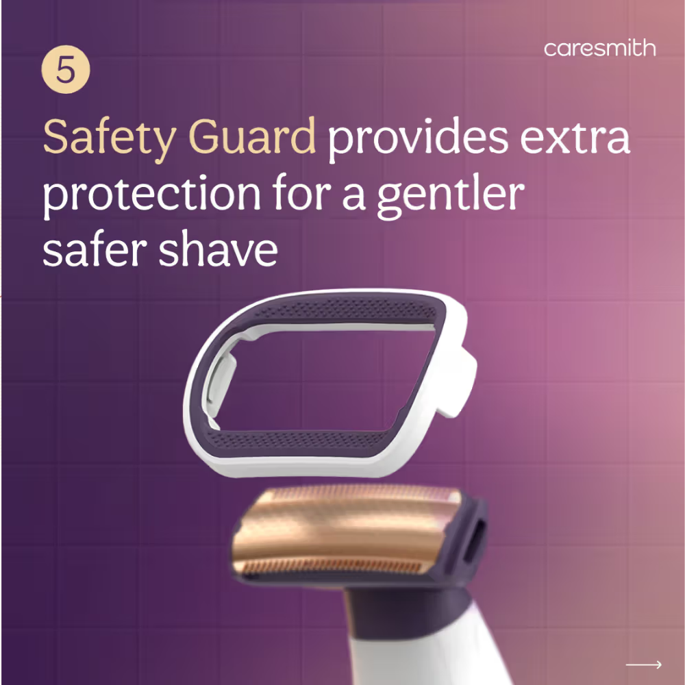 Caresmith Bloom Bikini Electric Painless Hair Remover Trimmer - Purple