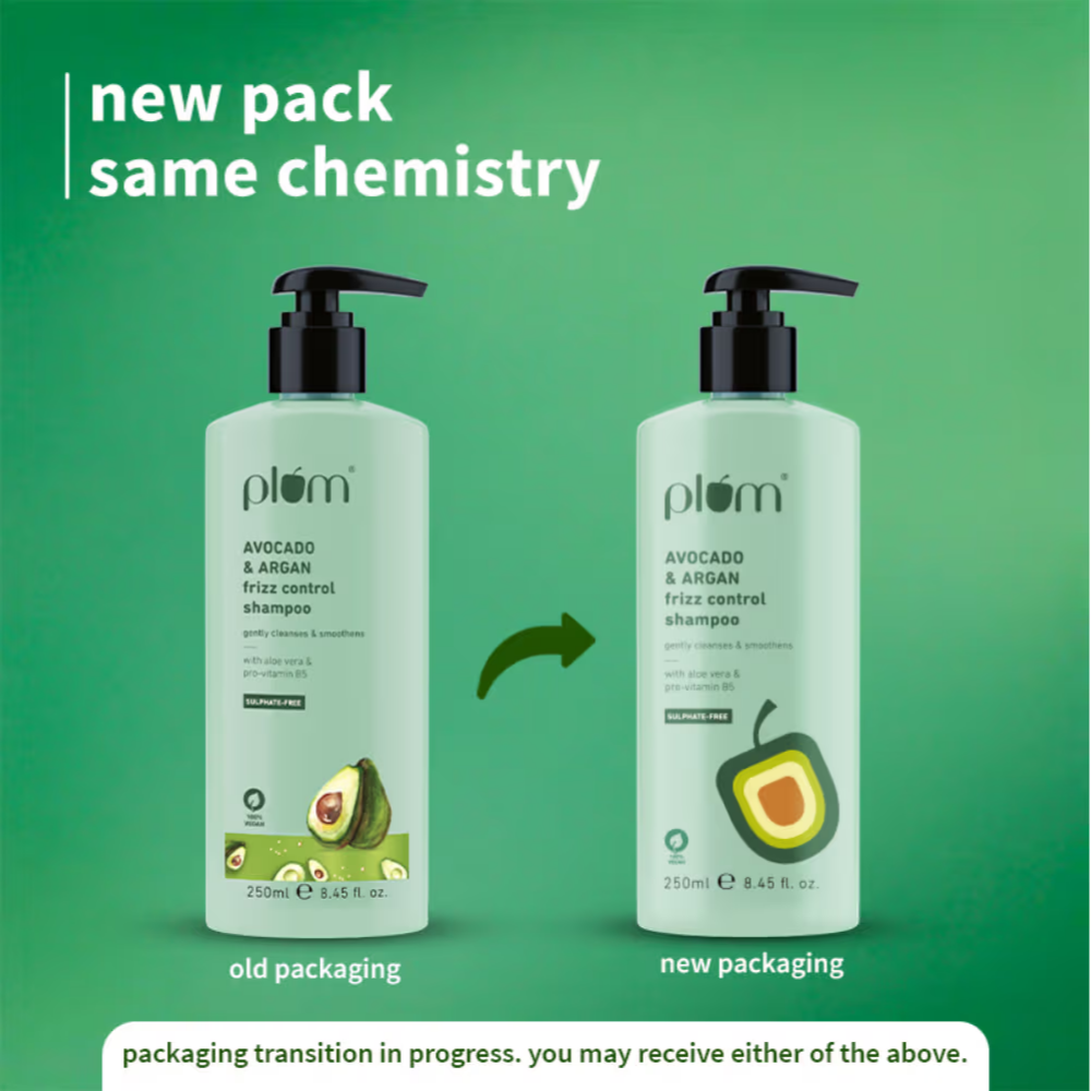 Plum Avocado & Argan Oil Sulphate-Free Shampoo For Frizzy Hair