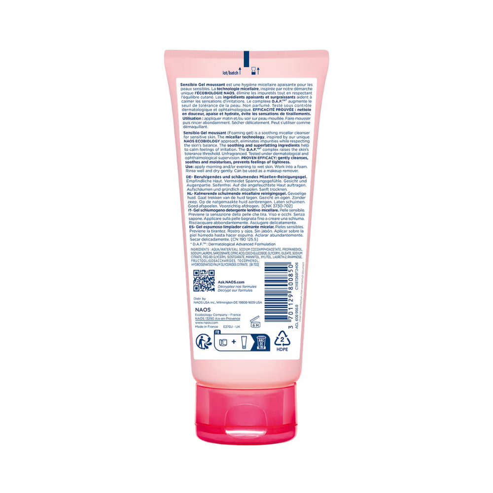 Bioderma Sensibio Gel Moussant SLS Free Cleanser With Vitamin E-24h Hydration-Micellar Gel