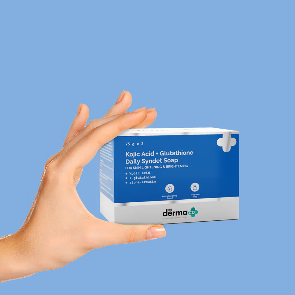 The Derma Co Kojic Acid Syndet Soap with Glutathione for Pigmentation (Pack of 2)