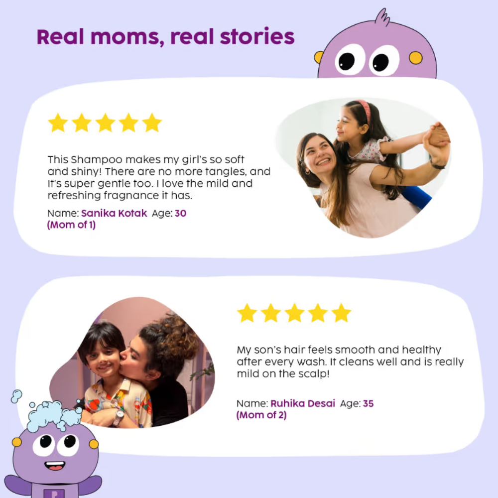 Plix Kids Happy Hair Gentle Shampoo For Gentle Cleansing
