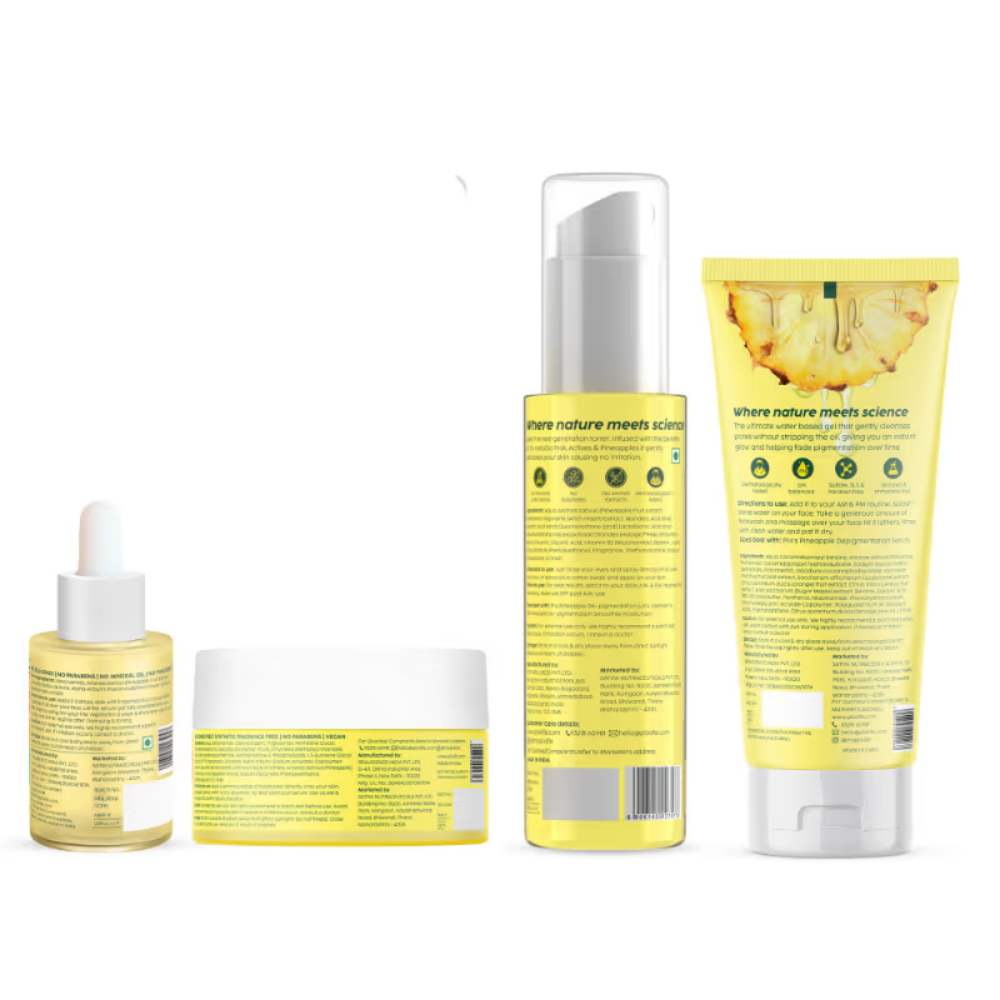 Pineapple Depigmentation Regime With Face Wash, Toner, Serum & Moisturizer