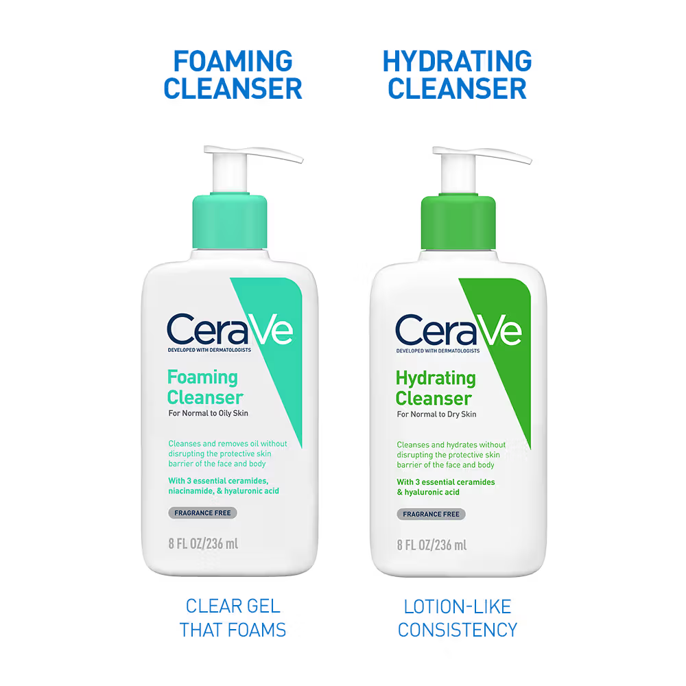 CeraVe Foaming Cleanser Face Wash For Oily Skin with Hyaluronic Acid, Ceramides & Niacinamide