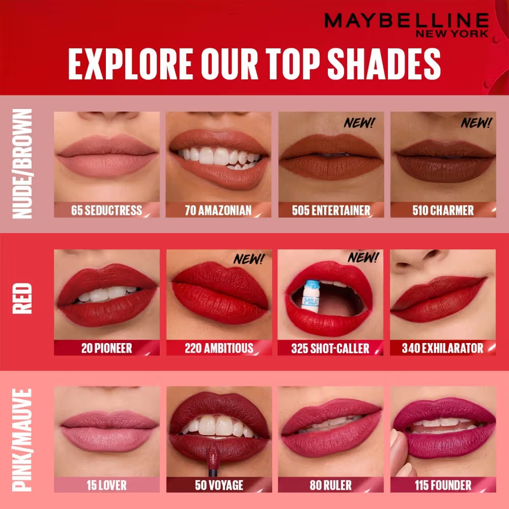 Maybelline New York Super Stay Matte Ink Liquid Lipstick, Lasts Up to 16 Hours