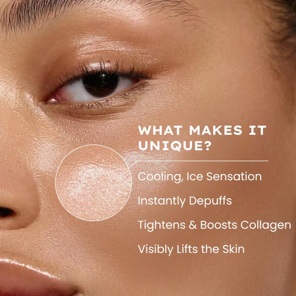 Hyphen Ice Dunk Cooling Face Mask - 31% Cooling Actives, 3% Caffeine - Instant Depuff