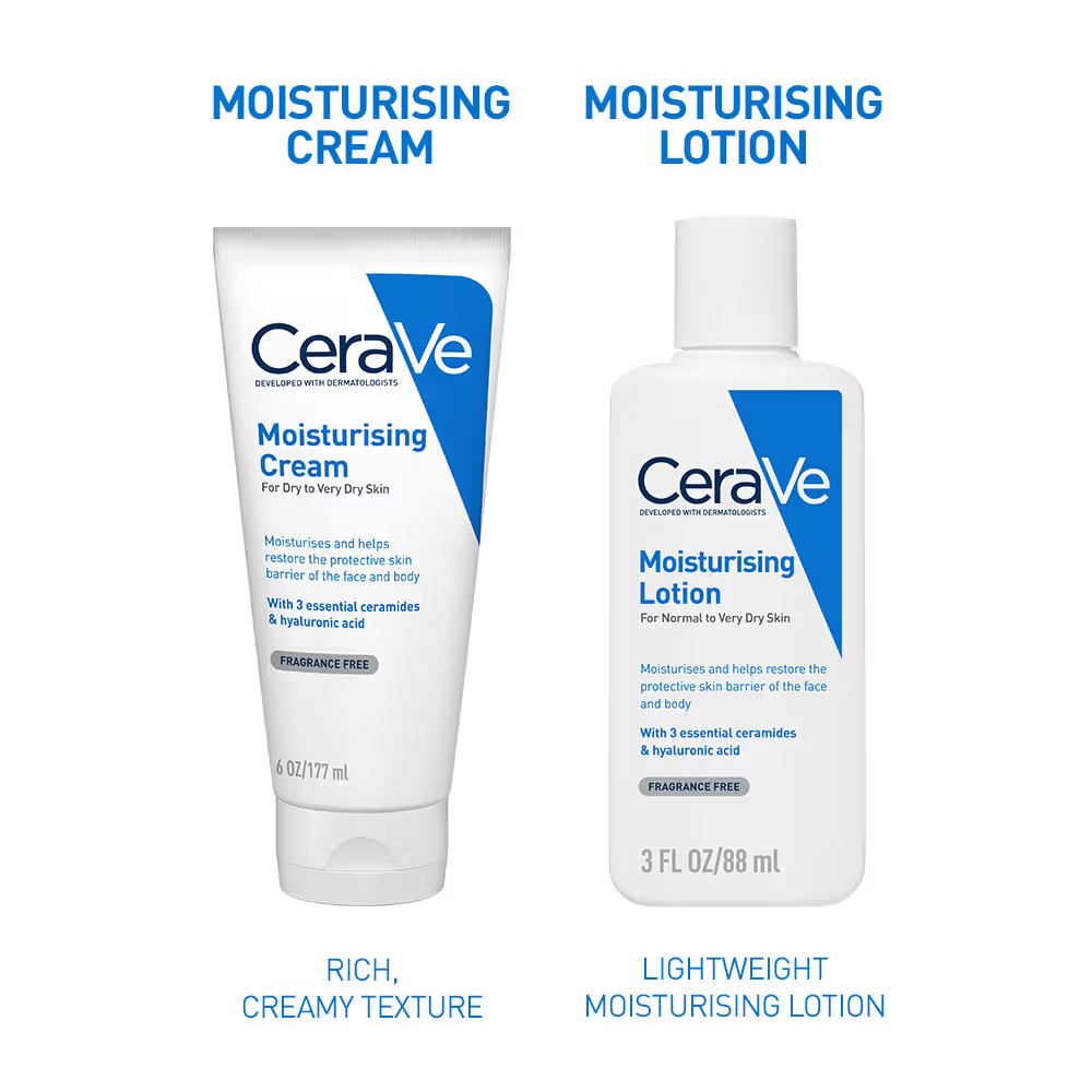 CeraVe Moisturizer Cream For Dry Skin With Ceramides & Hyaluronic Acid For Barrier Repair