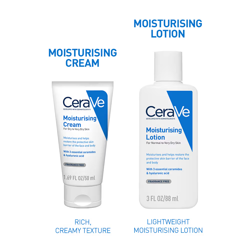 CeraVe Moisturizer Cream For Dry Skin With Ceramides & Hyaluronic Acid For Barrier Repair