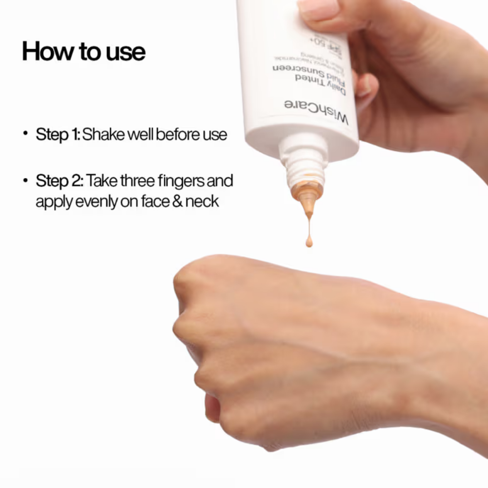 Wishcare Daily Fluid Tinted Sunscreen SPF50PA++++