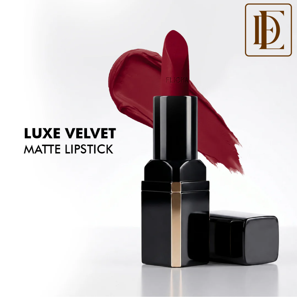 FLiCKA Lip Poetry Creamy Matte Lipstick Intense Pigment Smooth Finish Waterproof