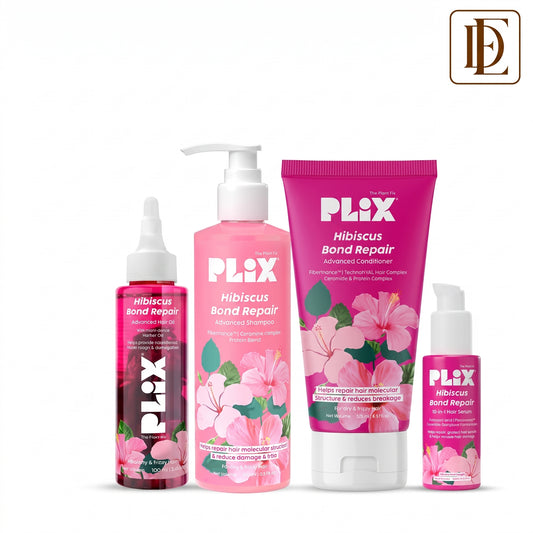 Plix Hibiscus Bond Repair Shampoo, Conditioner & Serum,hair mask