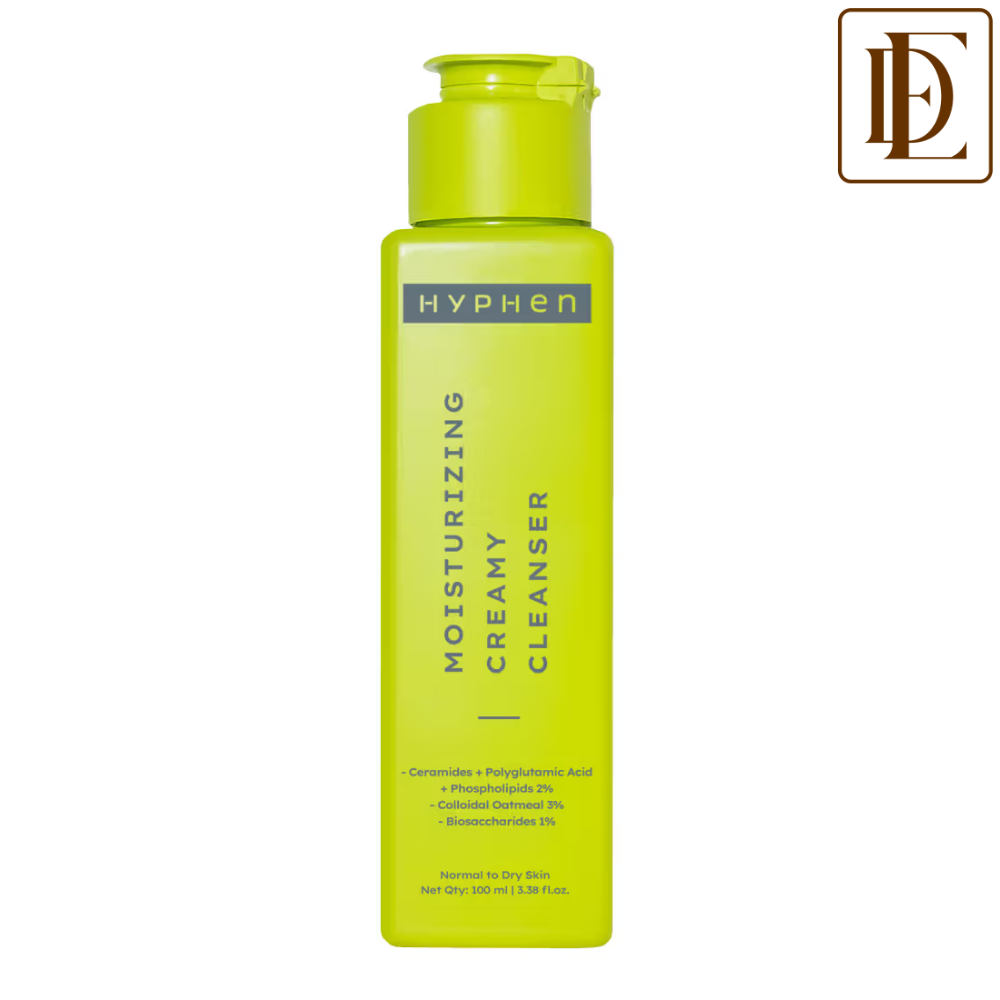 Hyphen Moisturizing Cream for Dry Skin 2% Ceramides + Polyglutamic Acid Gentle Cleanser