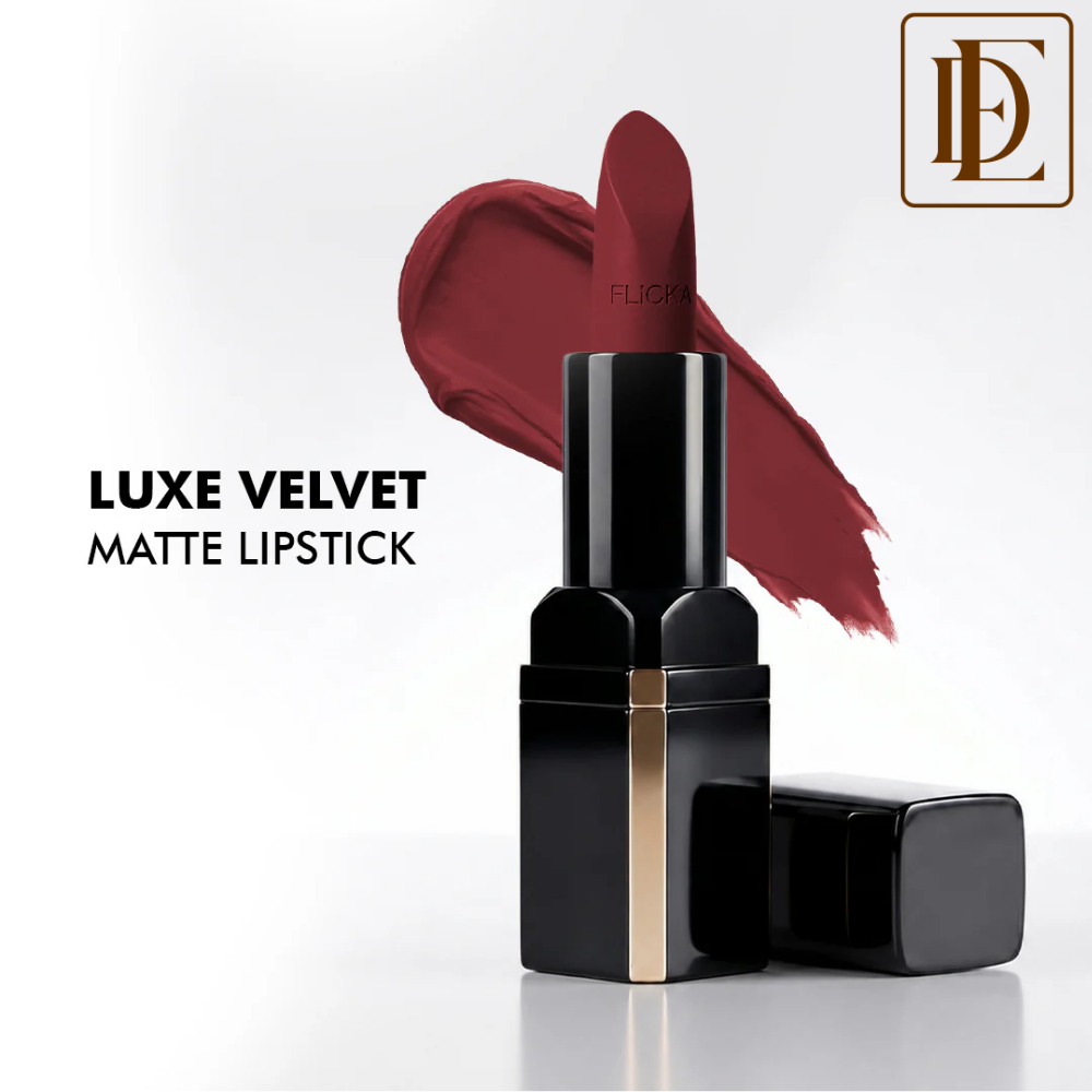 FLiCKA Lip Poetry Creamy Matte Lipstick Intense Pigment Smooth Finish Waterproof
