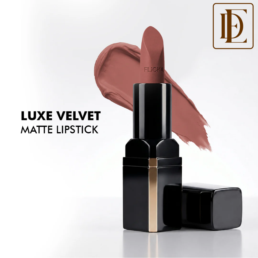 FLiCKA Lip Poetry Creamy Matte Lipstick Intense Pigment Smooth Finish Waterproof